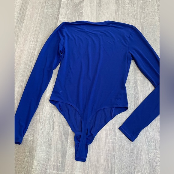 LULULEMON Wundermost Nulu Mesh Long-Sleeve Crewneck Bodysuit - Blue - Picture 4 of 11